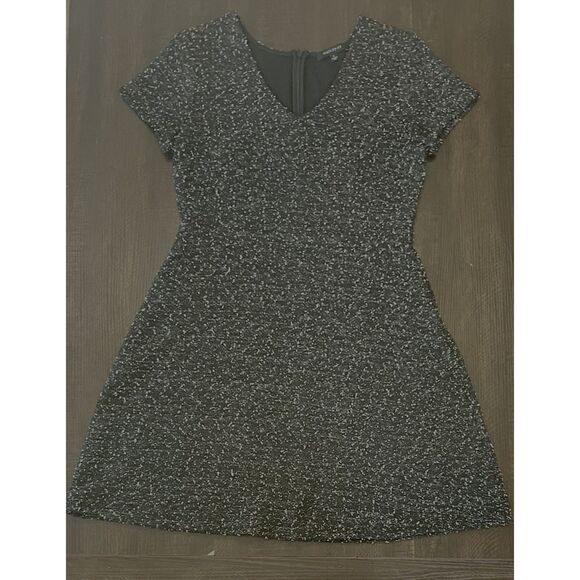 Hail3y:23 Women’s Black and White Tweed Style Fit and Flare Dress Size Large - Picture 1 of 7